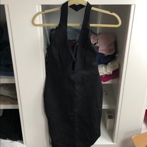 Black halter dress